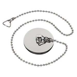 Chrome cap plugs with chains for the FP3 birthing pool